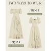 image:imageScarlet Darkness Renaissance Dress Women Cottagecore Corset Dress Ruffle Maxi Dress with PocketsBeige