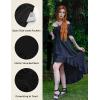 image:imageScarlet Darkness Renaissance Dress Women Cottagecore Corset Dress Ruffle Maxi Dress with PocketsBlack