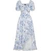 image:imageScarlet Darkness Renaissance Dress Women Cottagecore Corset Dress Ruffle Maxi Dress with PocketsBlue Bird