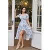image:imageScarlet Darkness Renaissance Dress Women Cottagecore Corset Dress Ruffle Maxi Dress with PocketsBlue Bird