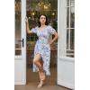 image:imageScarlet Darkness Renaissance Dress Women Cottagecore Corset Dress Ruffle Maxi Dress with PocketsBlue Bird