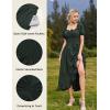 image:imageScarlet Darkness Renaissance Dress Women Cottagecore Corset Dress Ruffle Maxi Dress with PocketsDark Green