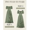 image:imageScarlet Darkness Renaissance Dress Women Cottagecore Corset Dress Ruffle Maxi Dress with PocketsLight Green