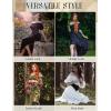image:imageScarlet Darkness Renaissance Dress Women Cottagecore Corset Dress Ruffle Maxi Dress with PocketsLight Purple