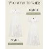 image:imageScarlet Darkness Renaissance Dress Women Cottagecore Corset Dress Ruffle Maxi Dress with PocketsOffwhite