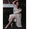 image:imageScarlet Darkness Renaissance Dress Women Cottagecore Corset Dress Ruffle Maxi Dress with PocketsPink Flower