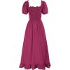 image:imageScarlet Darkness Renaissance Dress Women Cottagecore Corset Dress Ruffle Maxi Dress with PocketsRose Red