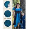 image:imageScarlet Darkness Renaissance Dress Women Cottagecore Corset Dress Ruffle Maxi Dress with PocketsSky Blue