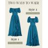 image:imageScarlet Darkness Renaissance Dress Women Cottagecore Corset Dress Ruffle Maxi Dress with PocketsSky Blue