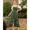 image:imageScarlet Darkness Renaissance Dress Women Summer Corset Dress Flowy Sleeveless Milkmaid Vacation Sundress with PocketsArmy Green