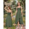 image:imageScarlet Darkness Renaissance Dress Women Summer Corset Dress Flowy Sleeveless Milkmaid Vacation Sundress with PocketsArmy Green