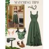 image:imageScarlet Darkness Renaissance Dress Women Summer Corset Dress Flowy Sleeveless Milkmaid Vacation Sundress with PocketsArmy Green