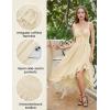 image:imageScarlet Darkness Renaissance Dress Women Summer Corset Dress Flowy Sleeveless Milkmaid Vacation Sundress with PocketsBeige