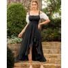 image:imageScarlet Darkness Renaissance Dress Women Summer Corset Dress Flowy Sleeveless Milkmaid Vacation Sundress with PocketsBlack