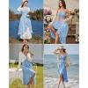 image:imageScarlet Darkness Renaissance Dress Women Summer Corset Dress Flowy Sleeveless Milkmaid Vacation Sundress with PocketsBlue