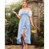 image:imageScarlet Darkness Renaissance Dress Women Summer Corset Dress Flowy Sleeveless Milkmaid Vacation Sundress with PocketsBlue