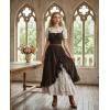 image:imageScarlet Darkness Renaissance Dress Women Summer Corset Dress Flowy Sleeveless Milkmaid Vacation Sundress with PocketsDark Brown