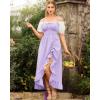 image:imageScarlet Darkness Renaissance Dress Women Summer Corset Dress Flowy Sleeveless Milkmaid Vacation Sundress with PocketsLight Purple