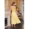image:imageScarlet Darkness Renaissance Dress Women Summer Corset Dress Flowy Sleeveless Milkmaid Vacation Sundress with PocketsLight Yellow