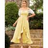 image:imageScarlet Darkness Renaissance Dress Women Summer Corset Dress Flowy Sleeveless Milkmaid Vacation Sundress with PocketsLight Yellow