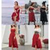 image:imageScarlet Darkness Renaissance Dress Women Summer Corset Dress Flowy Sleeveless Milkmaid Vacation Sundress with PocketsRed