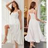 image:imageScarlet Darkness Renaissance Dress Women Summer Corset Dress Flowy Sleeveless Milkmaid Vacation Sundress with PocketsWhite