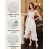 image:imageScarlet Darkness Renaissance Dress Women Summer Corset Dress Flowy Sleeveless Milkmaid Vacation Sundress with PocketsWhite