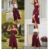 image:imageScarlet Darkness Renaissance Dress Women Summer Corset Dress Flowy Sleeveless Milkmaid Vacation Sundress with PocketsWine Red