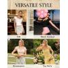 image:imageScarlet Darkness Renaissance Peasant Blouse for Women Square Neck Short Sleeve Smocked Waist TopsBeige