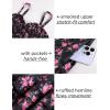 image:imageScarlet Darkness Smocked Floral Sundresses for Women Teens 2026 Summer Flowy Ruffle Mini DressBlack Pink Floral