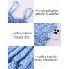 image:imageScarlet Darkness Smocked Floral Sundresses for Women Teens 2026 Summer Flowy Ruffle Mini DressBluewhite Floral