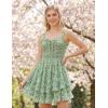 image:imageScarlet Darkness Smocked Floral Sundresses for Women Teens 2026 Summer Flowy Ruffle Mini DressGreenwhite Floral