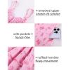 image:imageScarlet Darkness Smocked Floral Sundresses for Women Teens 2026 Summer Flowy Ruffle Mini DressPink Floral