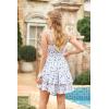 image:imageScarlet Darkness Smocked Floral Sundresses for Women Teens 2026 Summer Flowy Ruffle Mini DressWhite Blue Floral