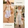 image:imageScarlet Darkness Summer Corset Tops for Women Puff Sleeve Peasant Blouse Square Neck Renaissance ShirtApricot
