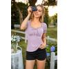 image:imageScarlet Darkness Summer Corset Tops for Women Puff Sleeve Peasant Blouse Square Neck Renaissance ShirtPurple