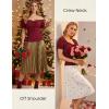 image:imageScarlet Darkness Summer Corset Tops for Women Puff Sleeve Peasant Blouse Square Neck Renaissance ShirtWine Red