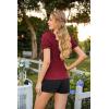 image:imageScarlet Darkness Summer Corset Tops for Women Puff Sleeve Peasant Blouse Square Neck Renaissance ShirtWine Red
