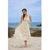 image:imageScarlet Darkness Summer Dresses for Women 2026 Floral Corset Dress Long Milkmaid Dress with PocketBeige Green Floral