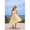 image:imageScarlet Darkness Summer Dresses for Women 2026 Floral Corset Dress Long Milkmaid Dress with PocketBeige Yellow Floral