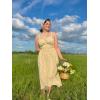 image:imageScarlet Darkness Summer Dresses for Women 2026 Floral Corset Dress Long Milkmaid Dress with PocketBeige Yellow Floral
