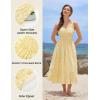 image:imageScarlet Darkness Summer Dresses for Women 2026 Floral Corset Dress Long Milkmaid Dress with PocketBeige Yellow Floral