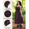 image:imageScarlet Darkness Summer Dresses for Women 2026 Floral Corset Dress Long Milkmaid Dress with PocketBlack Pink Floral