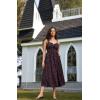 image:imageScarlet Darkness Summer Dresses for Women 2026 Floral Corset Dress Long Milkmaid Dress with PocketBlack Pink Floral