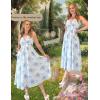 image:imageScarlet Darkness Summer Dresses for Women 2026 Floral Corset Dress Long Milkmaid Dress with PocketBlue