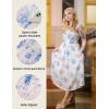 image:imageScarlet Darkness Summer Dresses for Women 2026 Floral Corset Dress Long Milkmaid Dress with PocketBlue