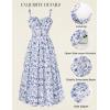image:imageScarlet Darkness Summer Dresses for Women 2026 Floral Corset Dress Long Milkmaid Dress with PocketBlue Line Flower