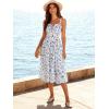 image:imageScarlet Darkness Summer Dresses for Women 2026 Floral Corset Dress Long Milkmaid Dress with PocketBlue Line Flower
