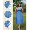image:imageScarlet Darkness Summer Dresses for Women 2026 Floral Corset Dress Long Milkmaid Dress with PocketBlue White Floral