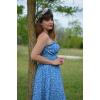 image:imageScarlet Darkness Summer Dresses for Women 2026 Floral Corset Dress Long Milkmaid Dress with PocketBlue White Floral